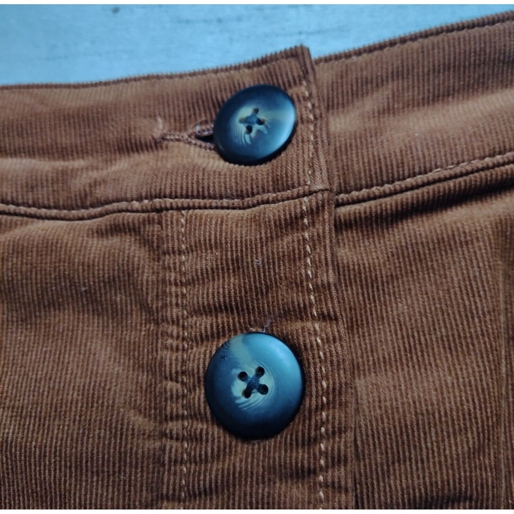 CABI Women Size 4 Brown Button Front 18.5" Corduroy Skirt EUC - Picture 7 of 14